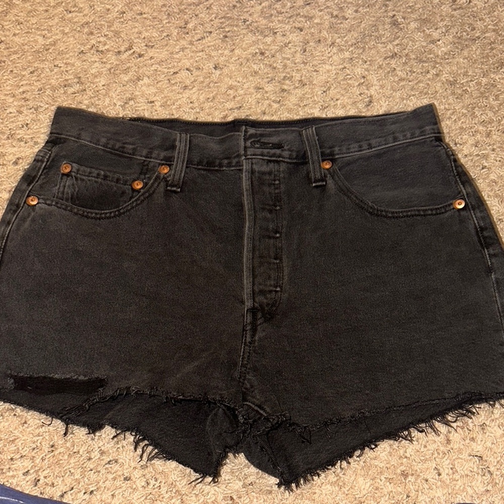 Black Denim Women's Levi Shorts